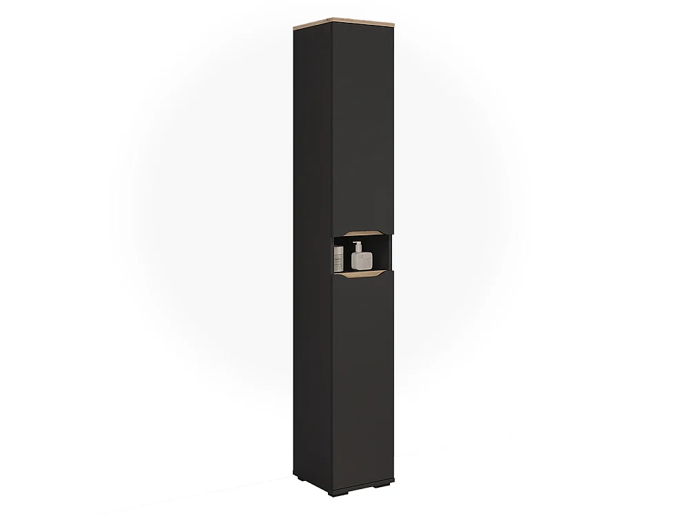 Hochschrank anthrazit/artisan-eiche 30.2x31.8x192.5 ruben