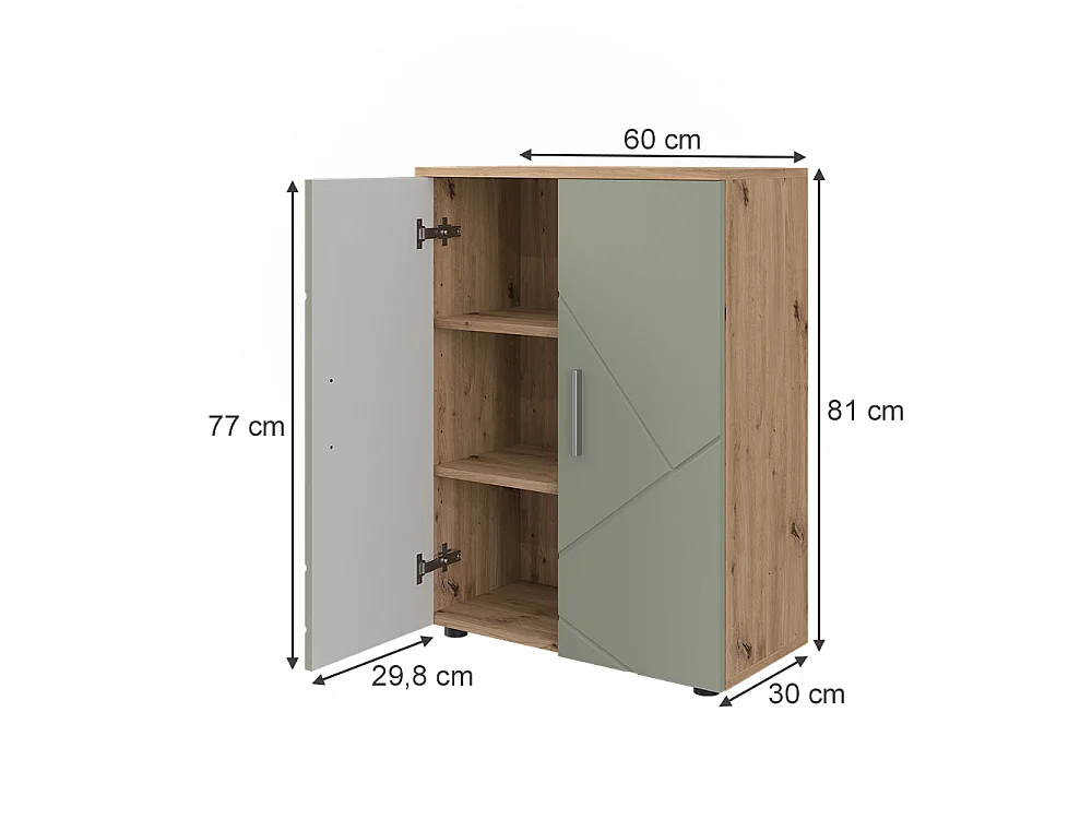Midischrank salbeigrün 60x30x81 irma