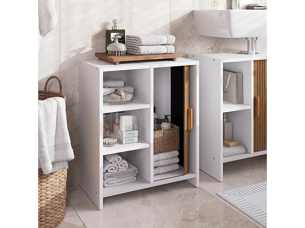 Badschrank eiche/weiß 50x30x60 norea