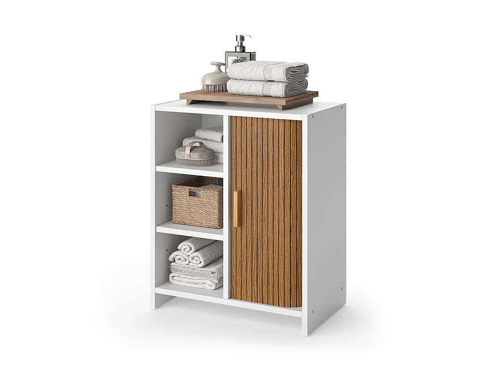 Badschrank eiche/weiß 50x30x60 norea
