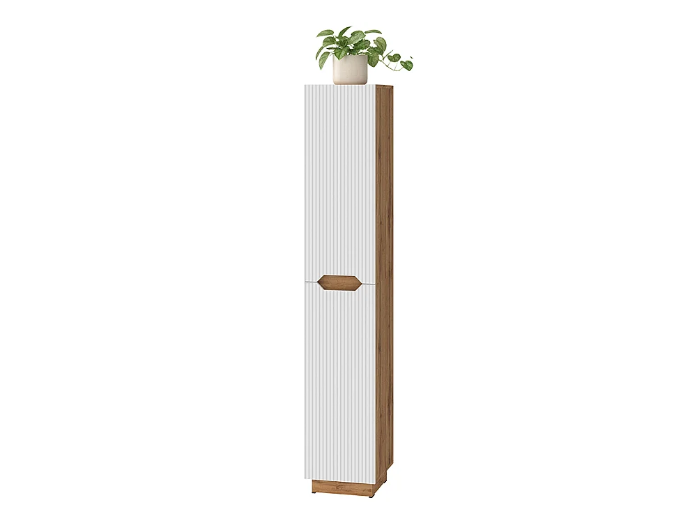 Badschrank eiche/weiß gestreift 33x35x186 lotta