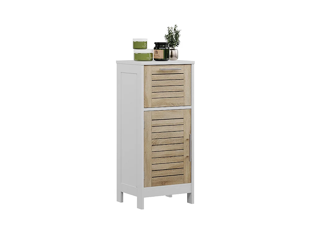 Midischrank weiß/eiche 35x29.6x80 looma