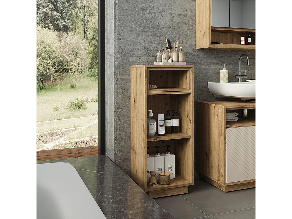 Midischrank artisan-eiche 38x30x93 beatrice