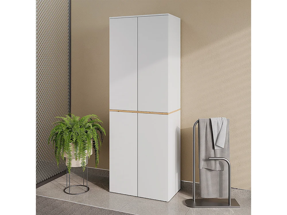 Mehrzweckschrank weiß/artisan-eiche 68x40.5x188.6 viktor