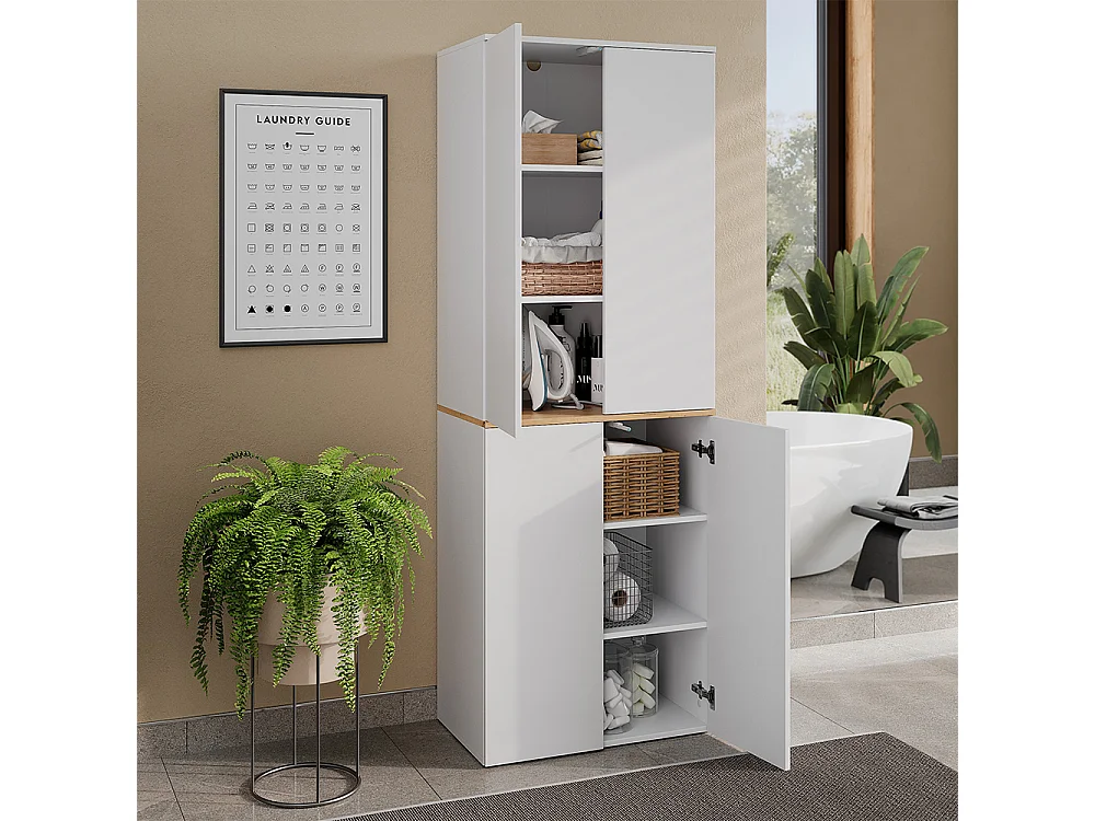 Mehrzweckschrank weiß/artisan-eiche 68x40.5x188.6 viktor