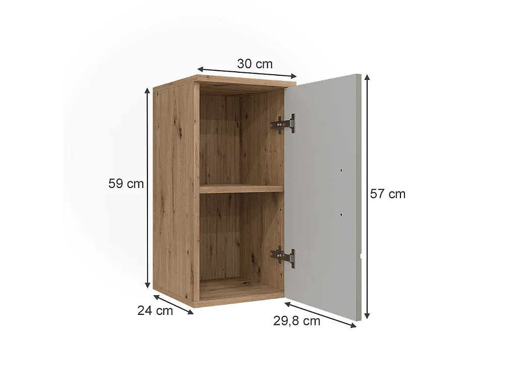 Hängeschrank salbeigrün 30x24x59 irma