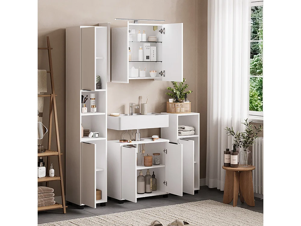 Badmöbel-Set weiß 60x30x60 alina