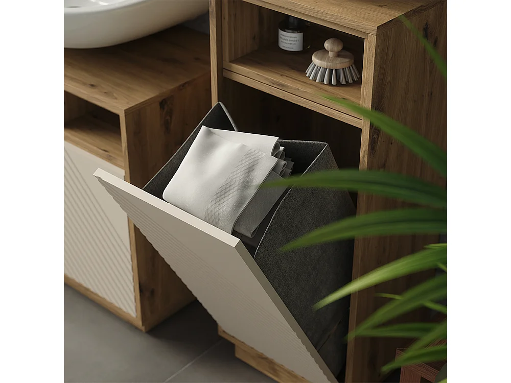 Wäscheschrank cashmere/artisan-eiche 38x30x93 beatrice
