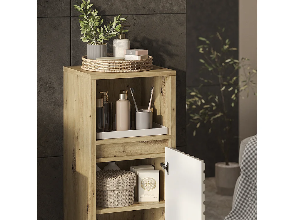 Midischrank artisan-eiche/cashmere 37.8x33x80 viola