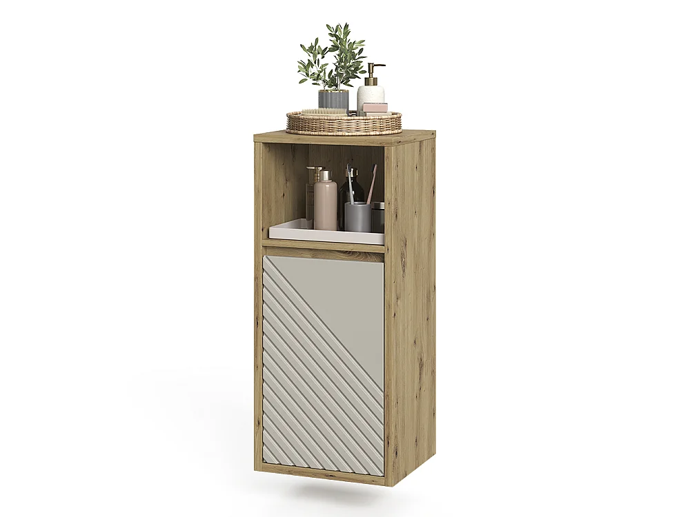 Midischrank artisan-eiche/cashmere 37.8x33x80 viola