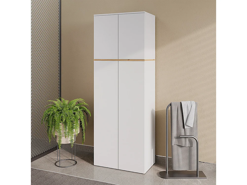 Mehrzweckschrank weiß/artisan-eiche 68x40.5x188.6 viktor