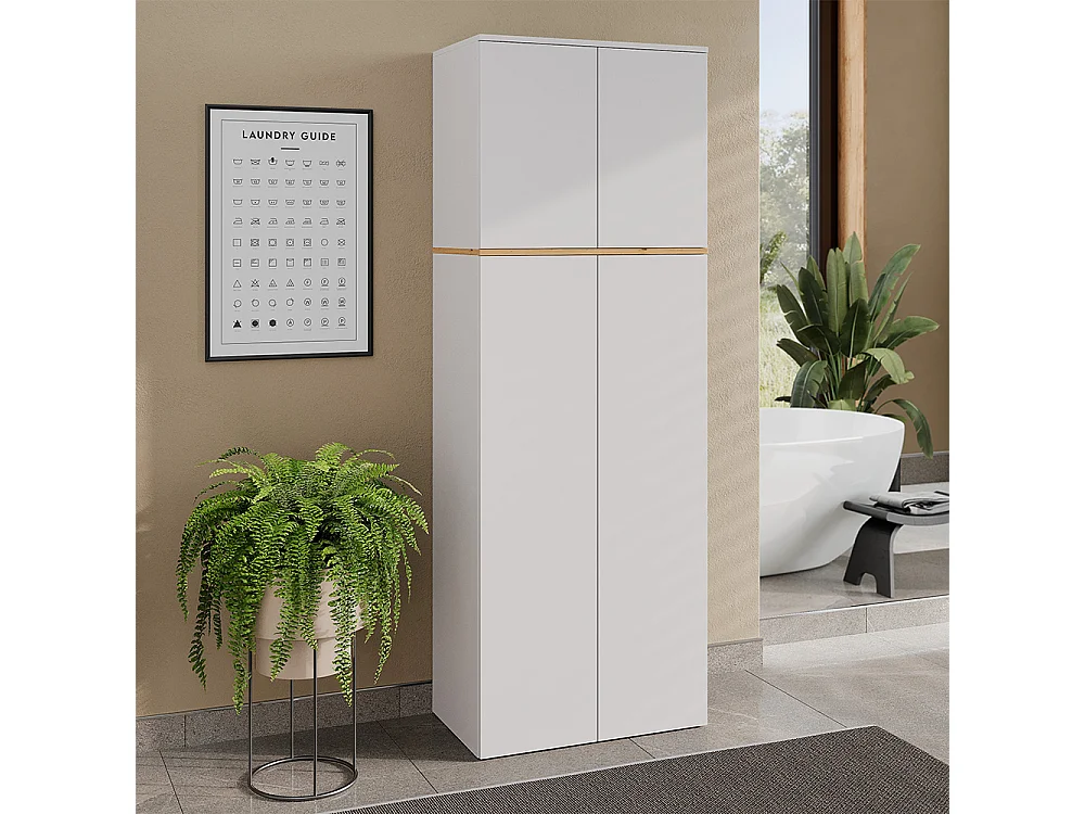 Mehrzweckschrank weiß/artisan-eiche 68x40.5x188.6 viktor