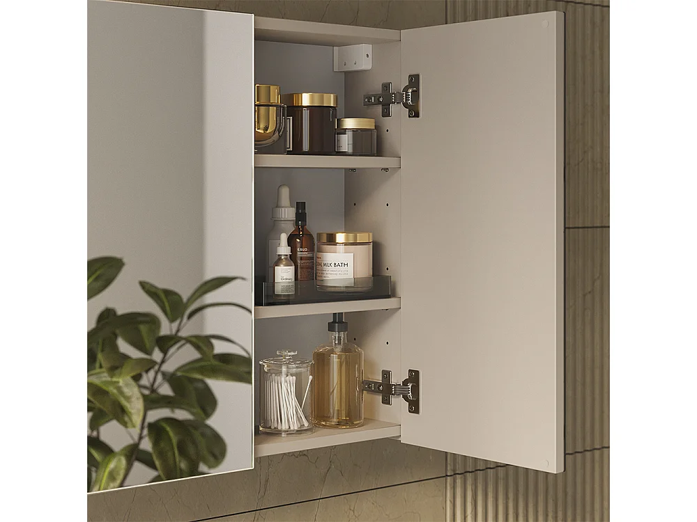 Armario con espejo para baño cachemira 100x17x60.2 lavia