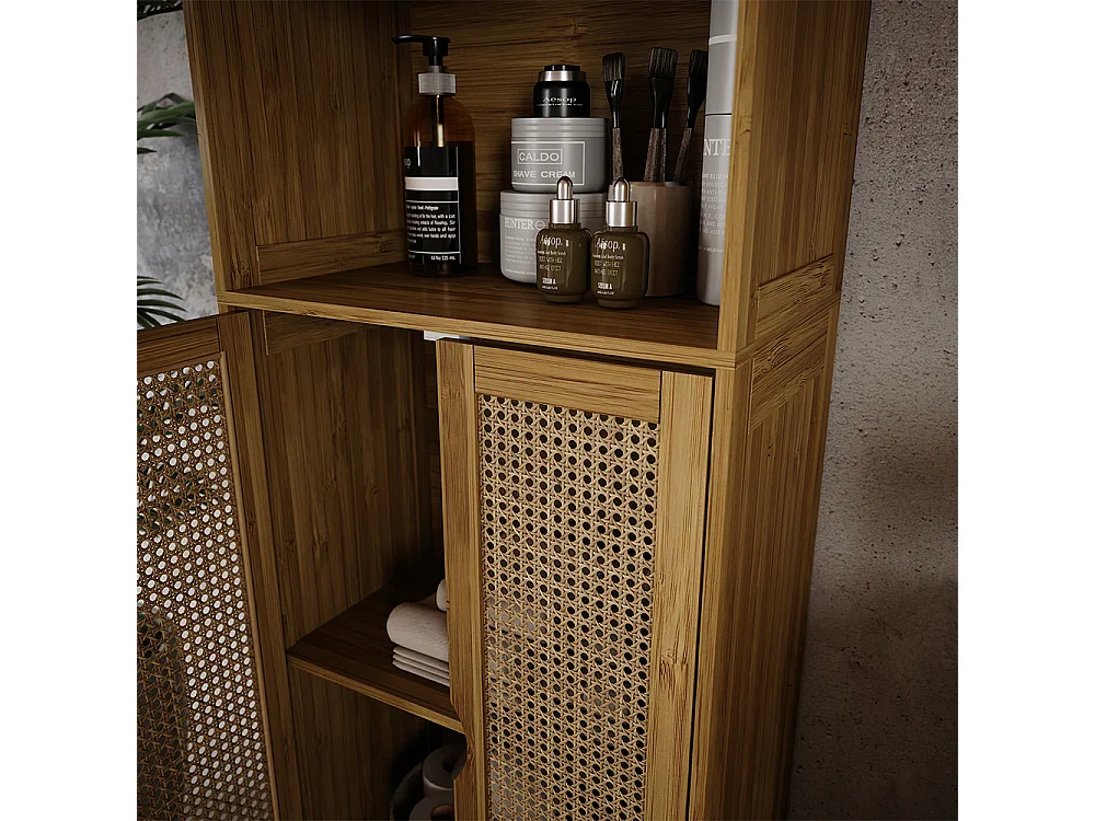 Hochschrank bambus 48x29x170 liora