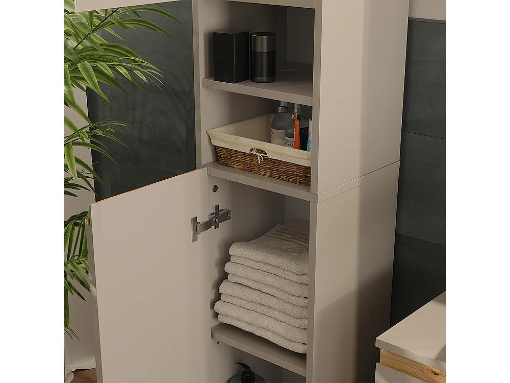 Badschrank cashmere/artisan 30.2x30.4x190 j-shape