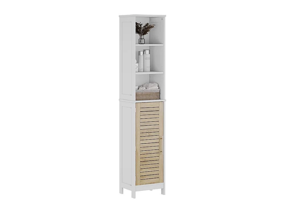 Hochschrank weiß/eiche 35x29.6x173 looma