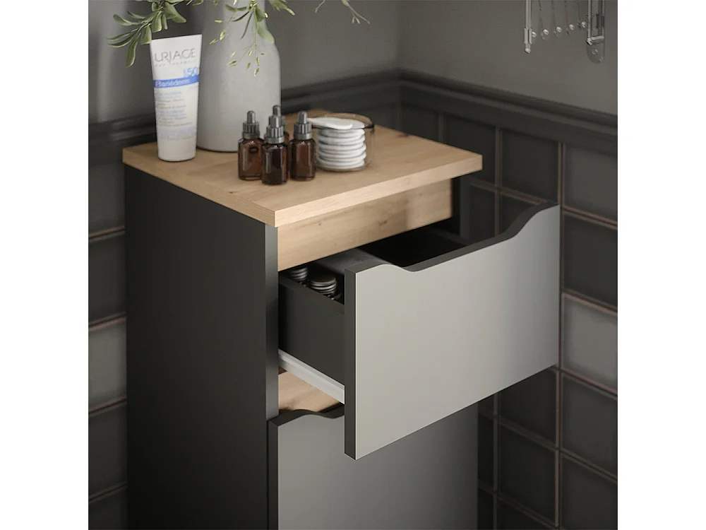 Midischrank anthrazit/artisan-eiche 30.2x30.1x97.5 ruben