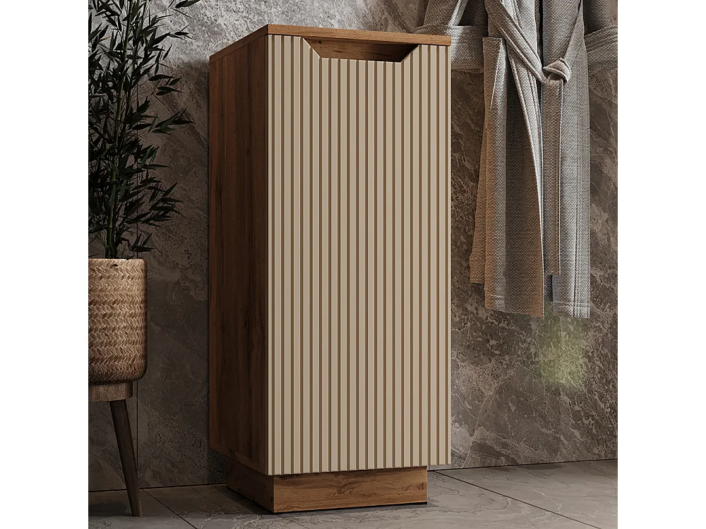 Midischrank eiche/kaschmir gestreift 33.4x35x81.9 lotta
