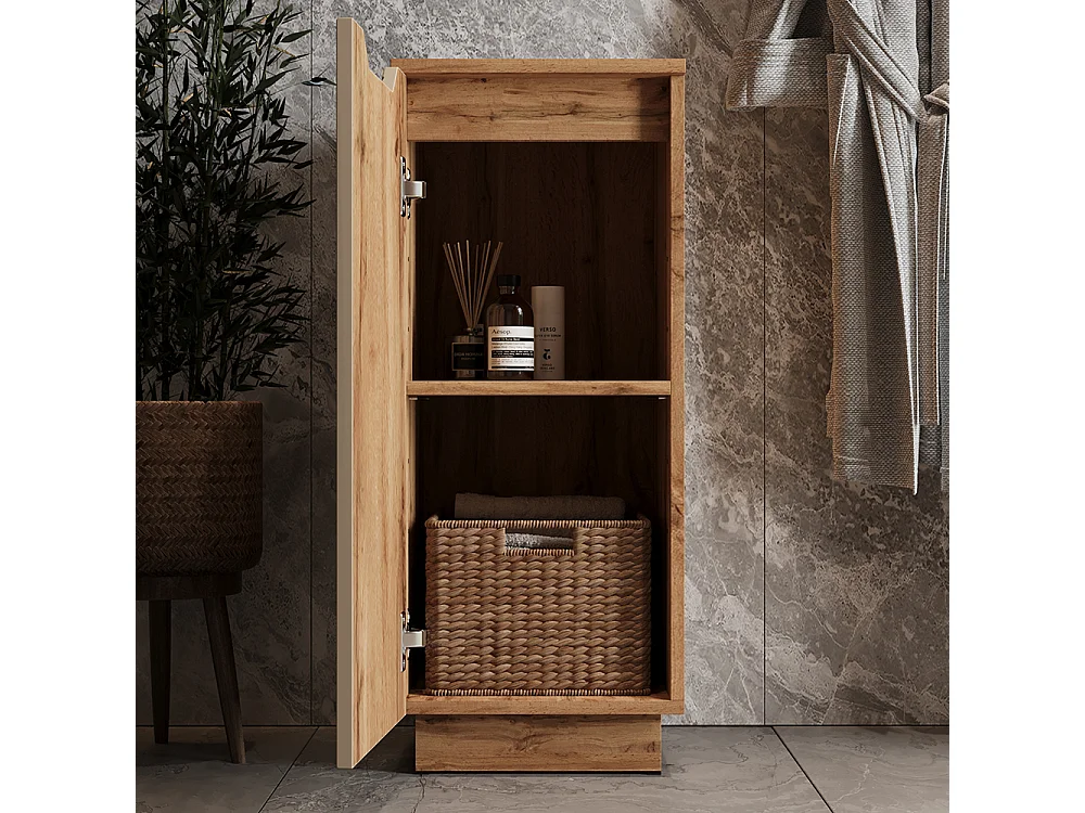 Midischrank eiche/kaschmir gestreift 33.4x35x81.9 lotta
