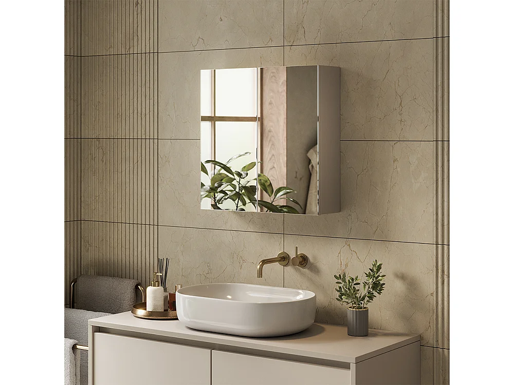 Armoire de toilette cachemire 60x17x60.2 lavia