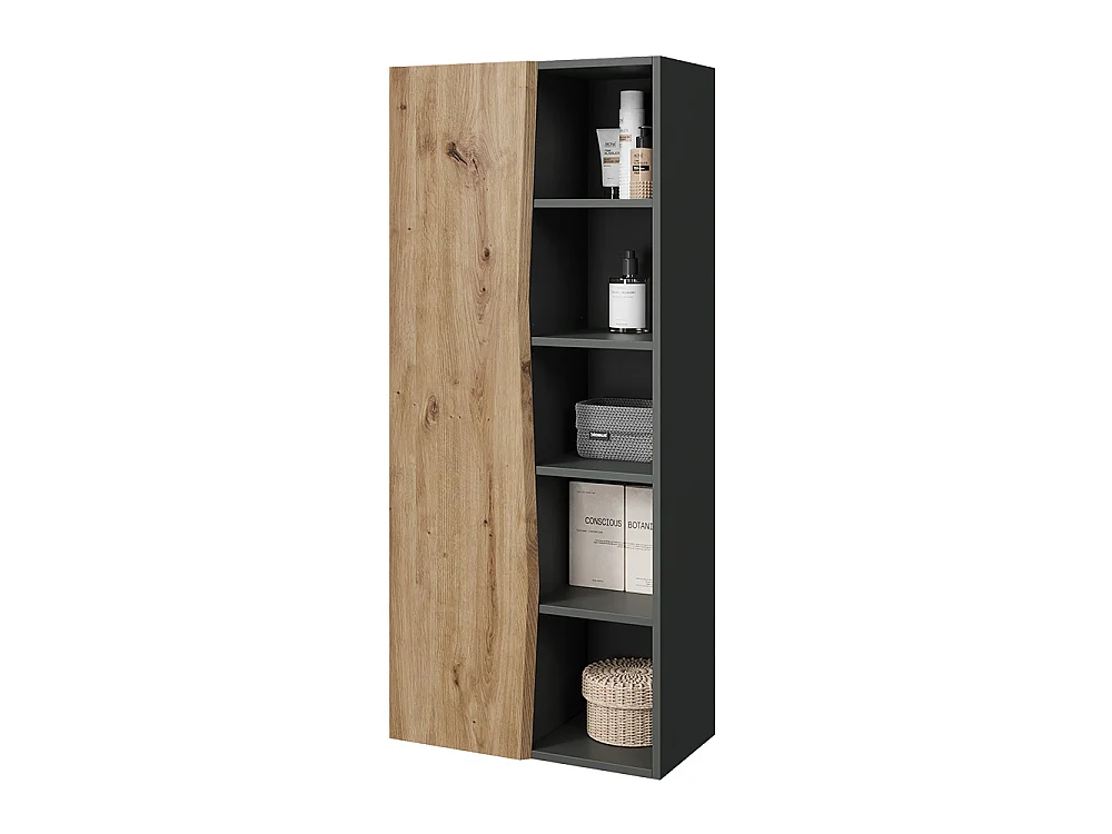 Badschrank artisan eiche/anthrazit 56x29.8x130 willow
