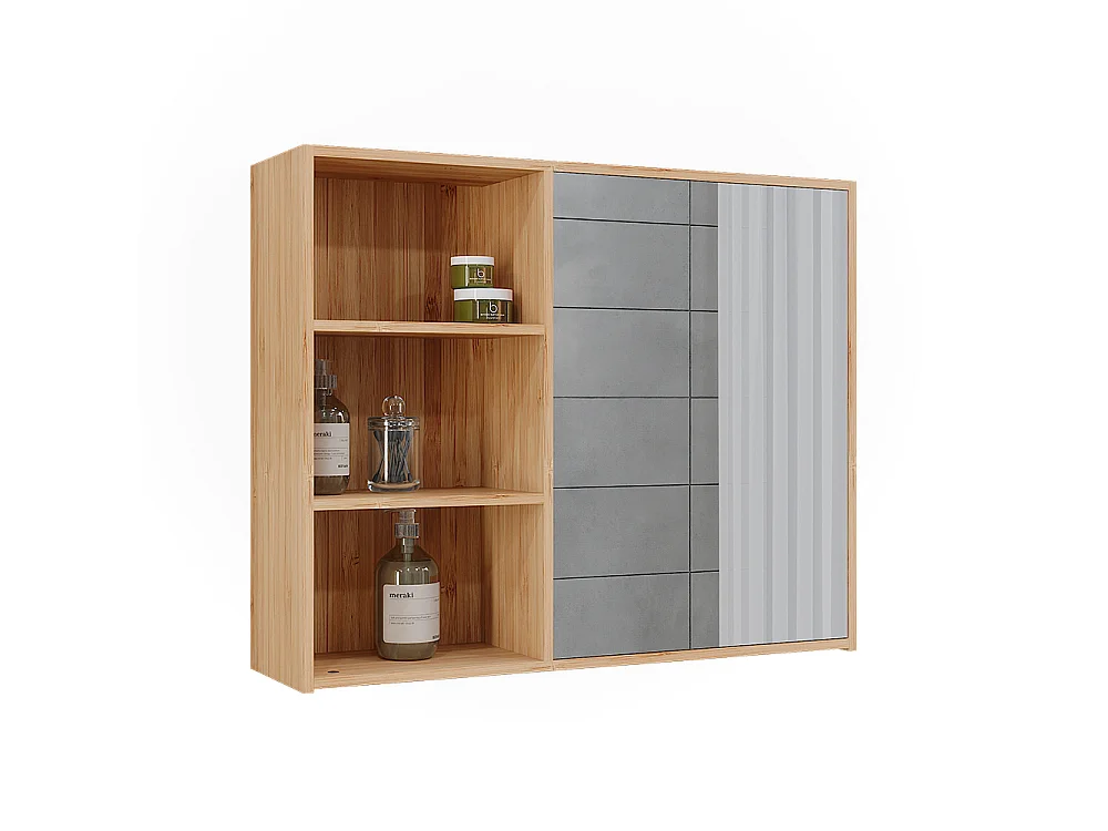 Armoire de toilette bambou 74x20x60 lucie