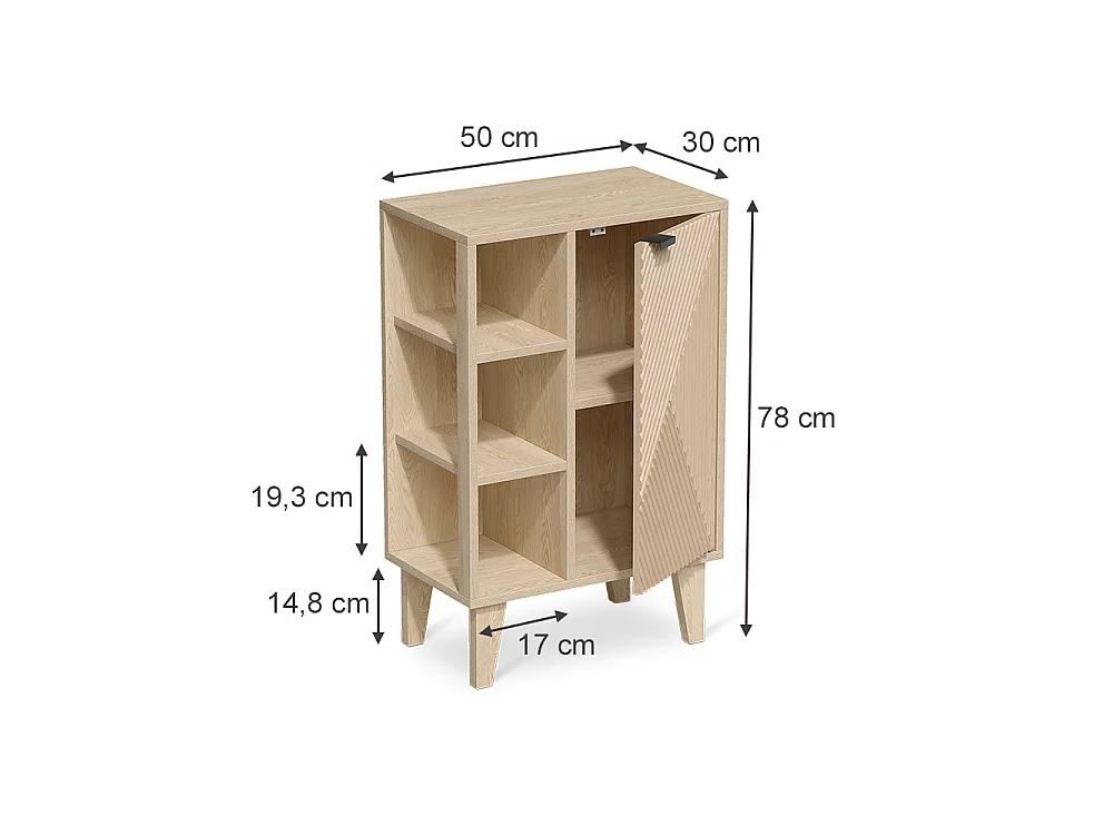 Midischrank eiche 50x30x78 arven