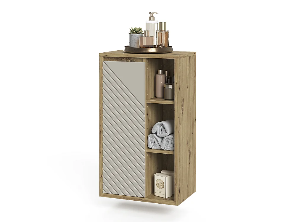 Midischrank artisan-eiche/cashmere 50x33x86 viola