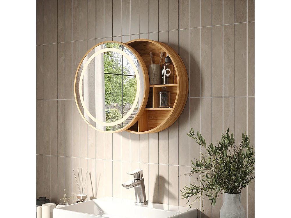 Armoire de toilette bambou 50x13x50 silva