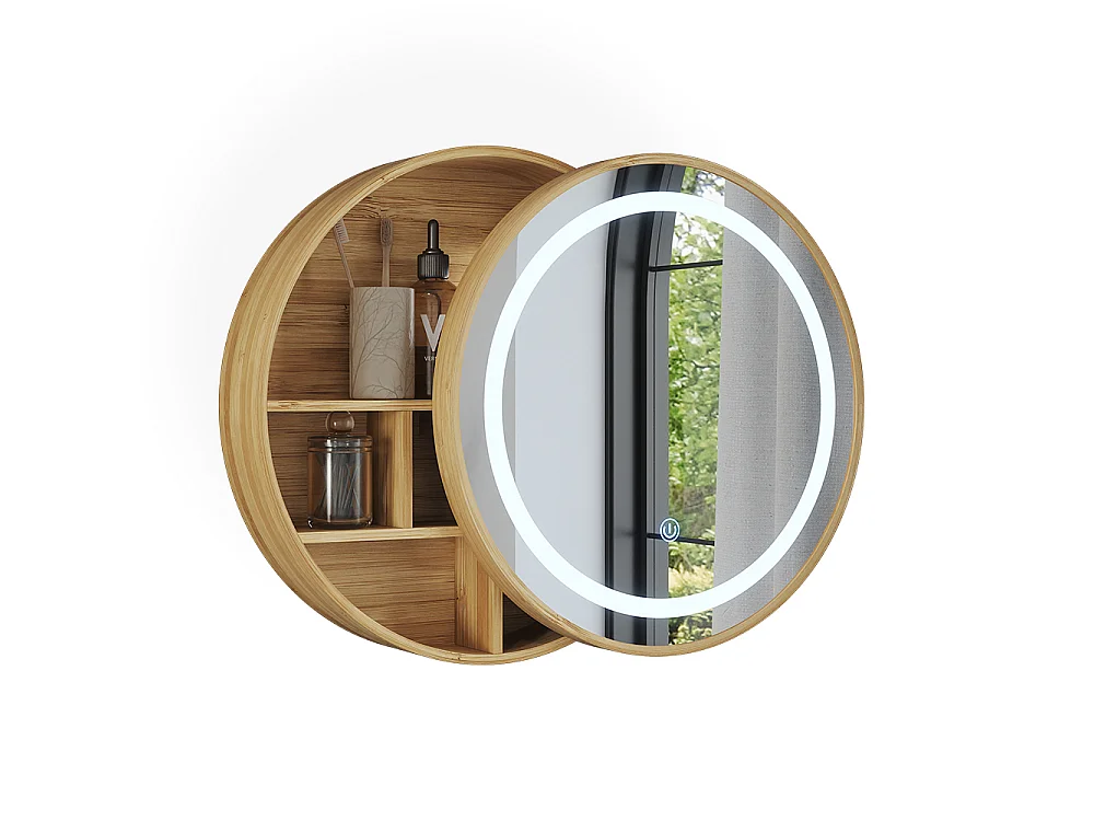 Armoire de toilette bambou 50x13x50 silva