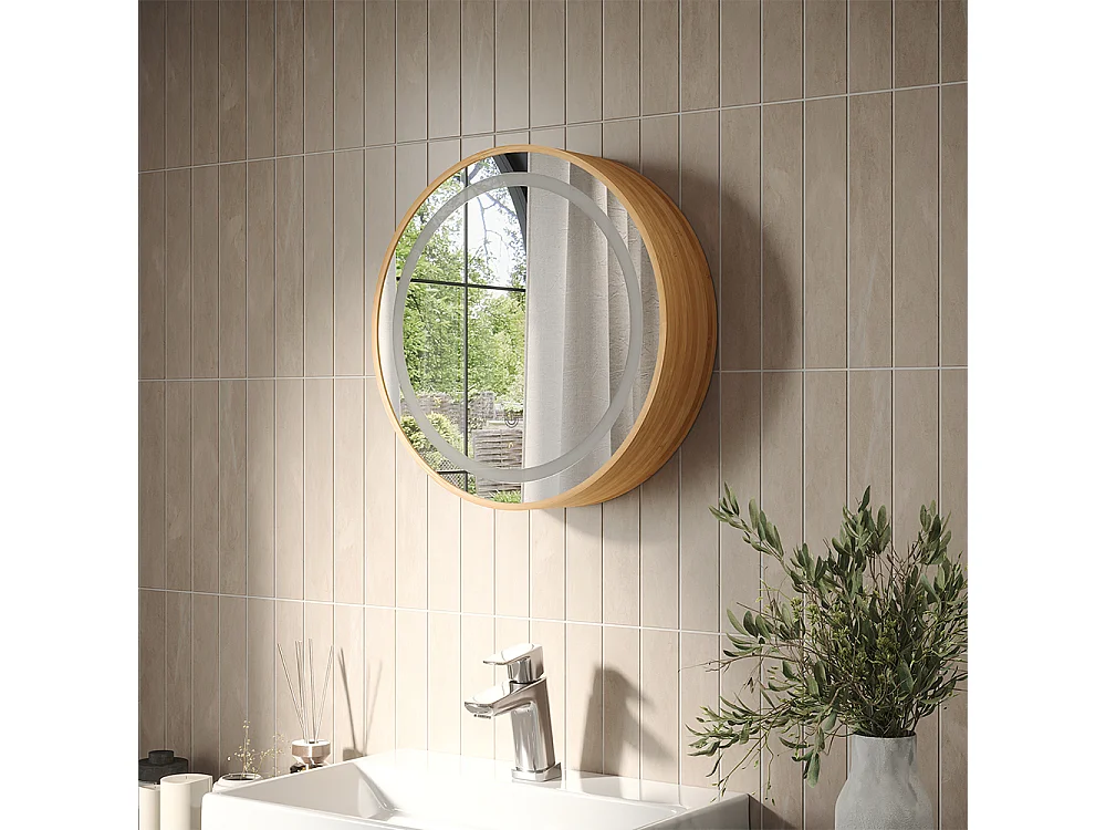Armoire de toilette bambou 50x13x50 silva