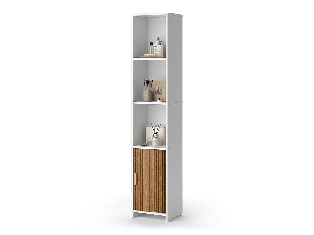 Hochschrank eiche/weiß 34x30x170 norea