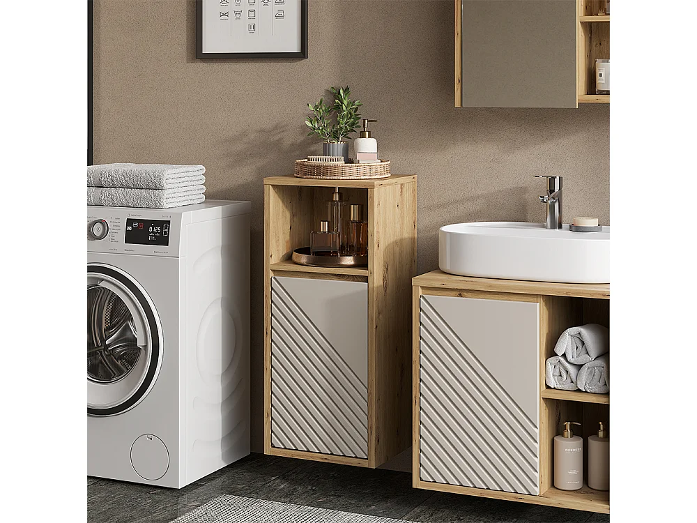 Wäscheschrank artisan-eiche/cashmere 38x33x80 viola