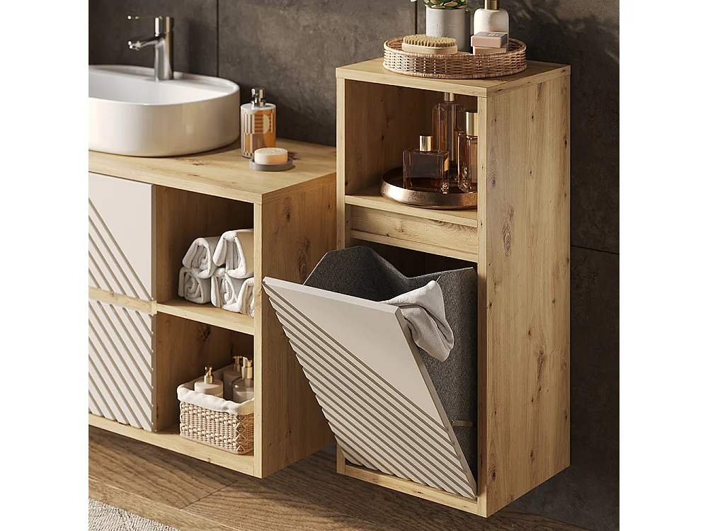 Wäscheschrank artisan-eiche/cashmere 38x33x80 viola
