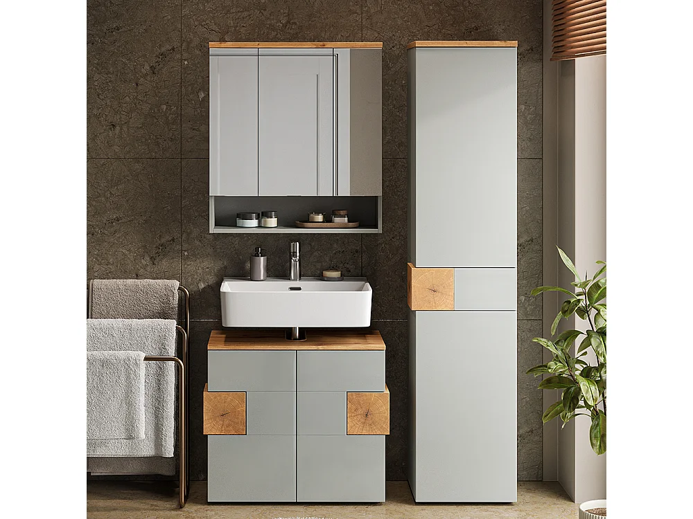Hochschrank grau/artisan 40x37x184.2 eden