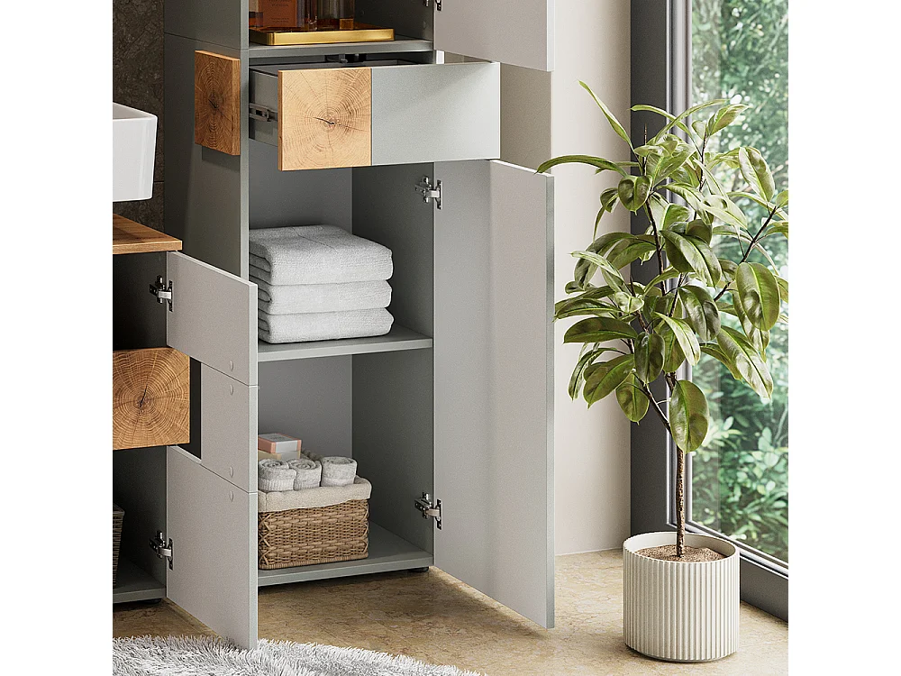 Hochschrank grau/artisan 40x37x184.2 eden