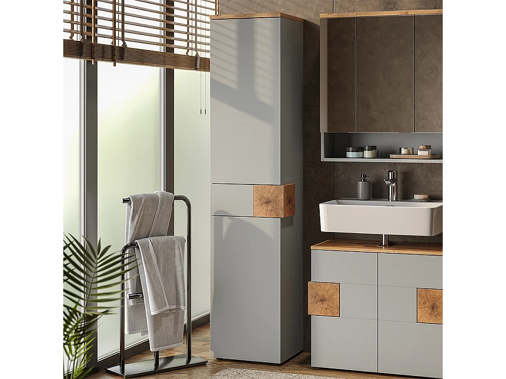 Hochschrank grau/artisan 40x37x184.2 eden