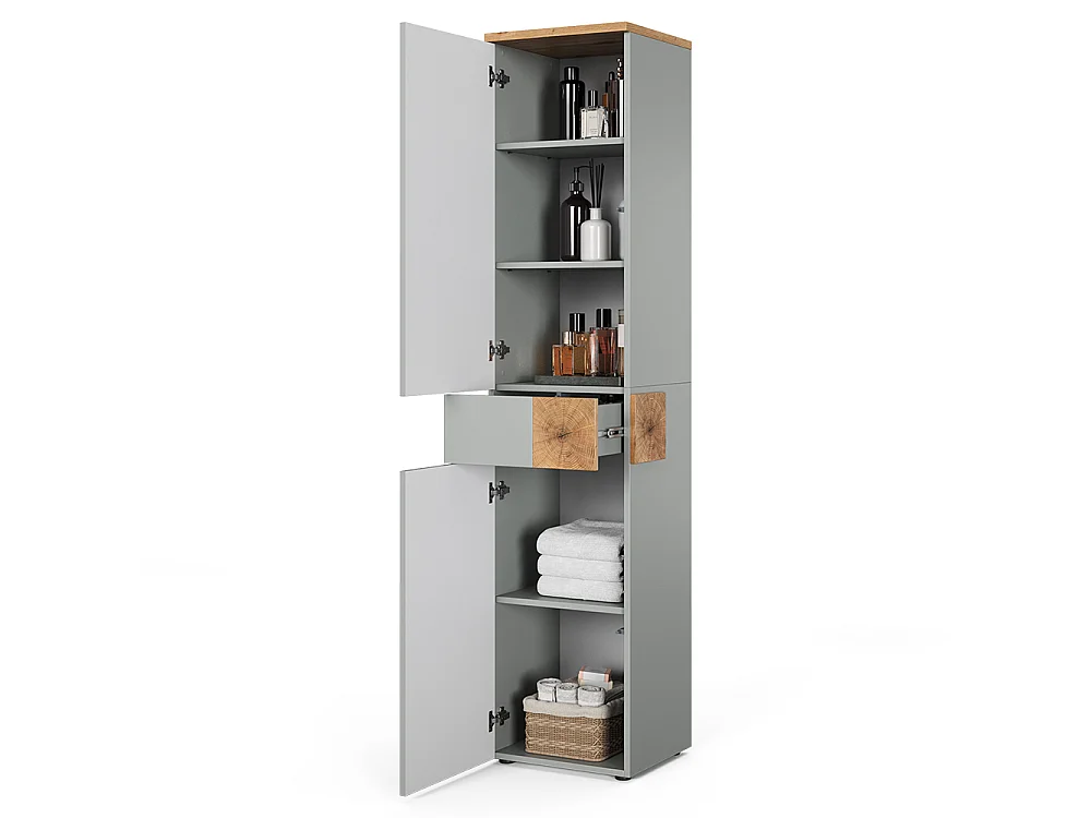 Hochschrank grau/artisan 40x37x184.2 eden