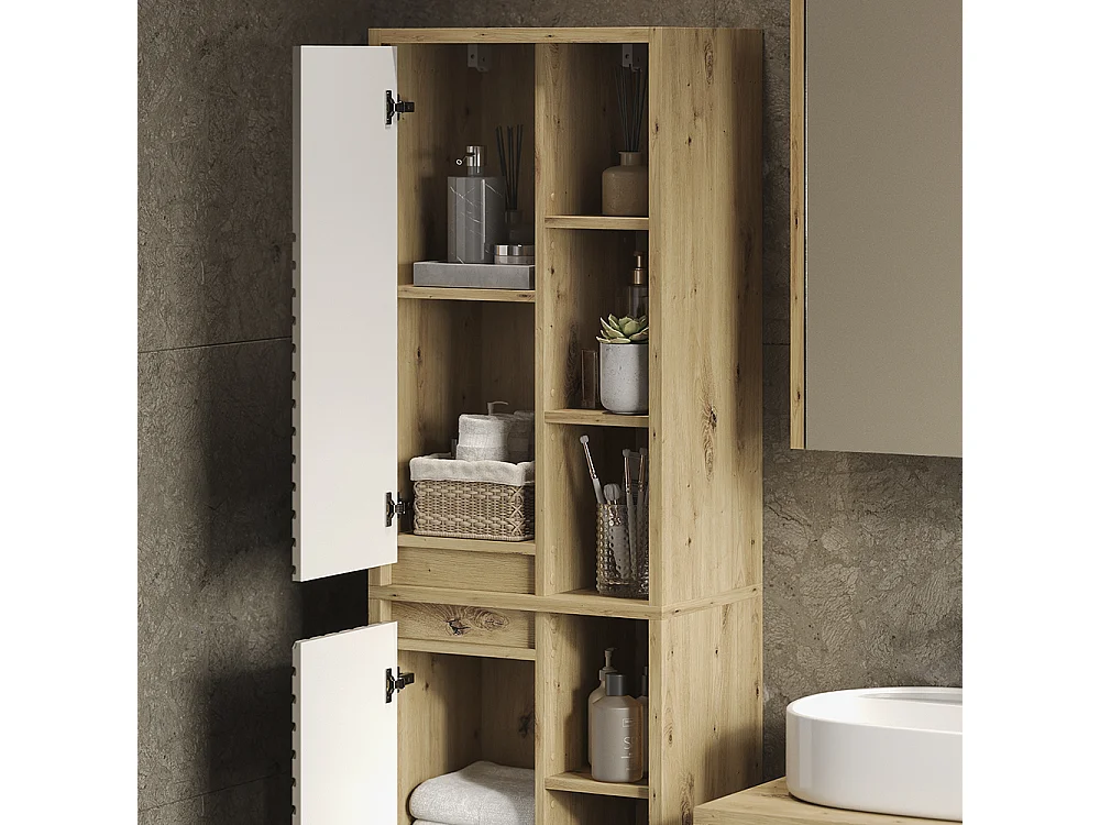 Hochschrank artisan-eiche/cashmere 50.2x33.1x170 viola