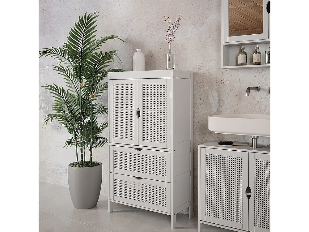 Midischrank weiß 60x29x110 liora