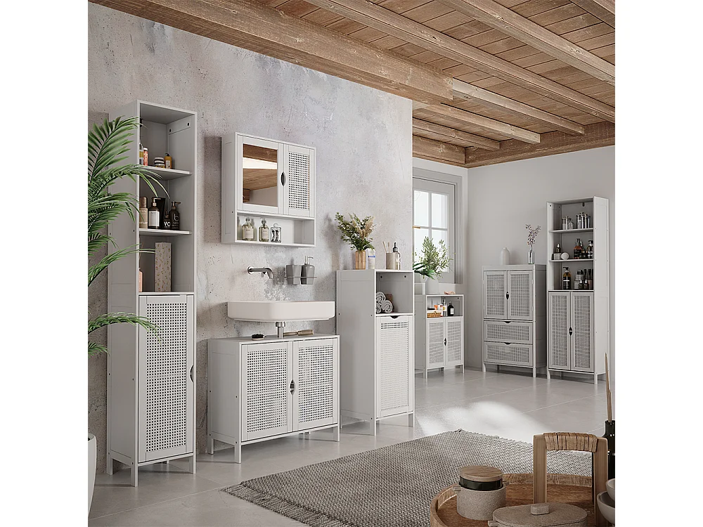 Midischrank weiß 60x29x110 liora