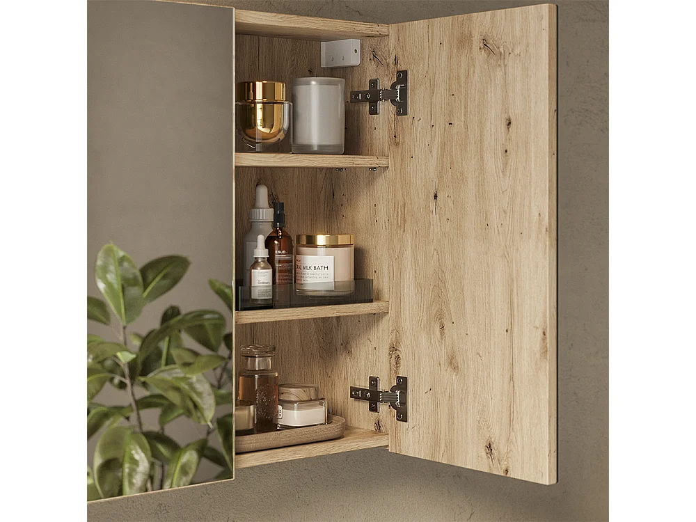 Armoire de toilette chêne artisan 60x17x60.2 lavia
