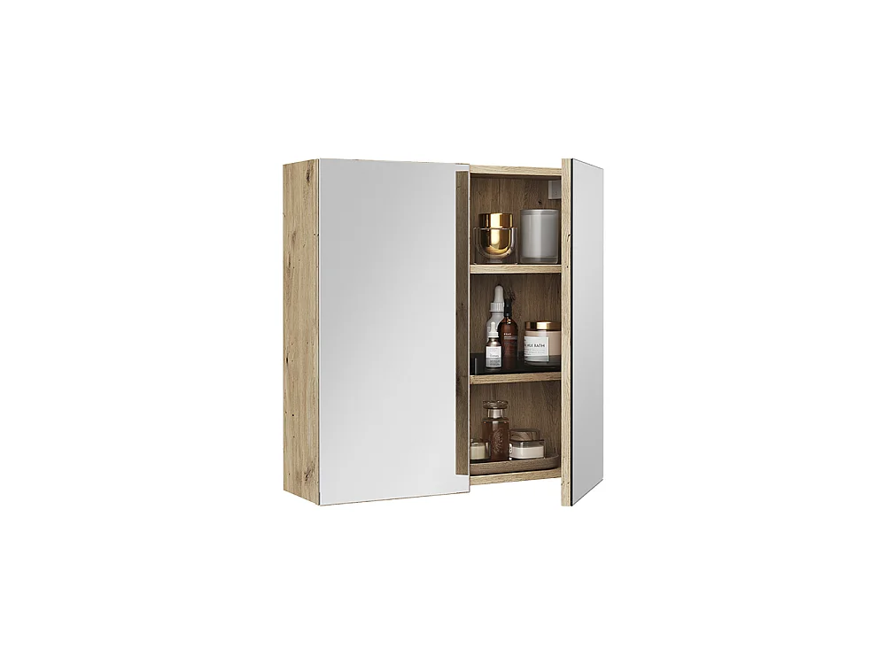 Armoire de toilette chêne artisan 60x17x60.2 lavia