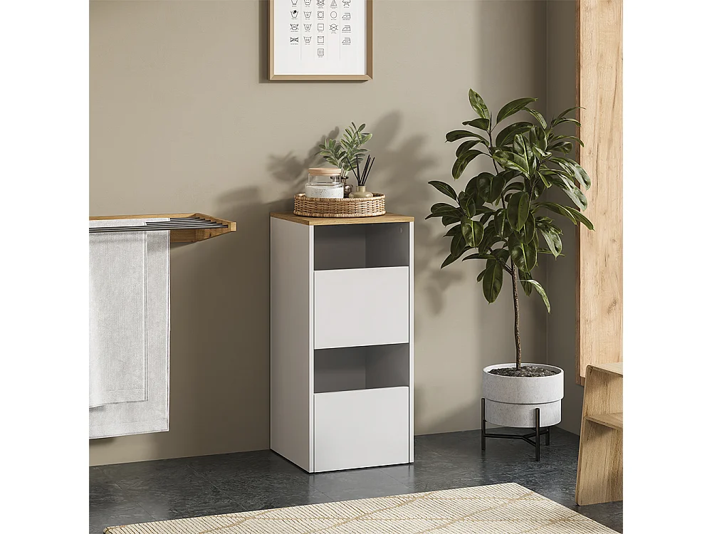Wäscheschrank weiß/artisan-eiche 40.2x40.5x88.2 viktor