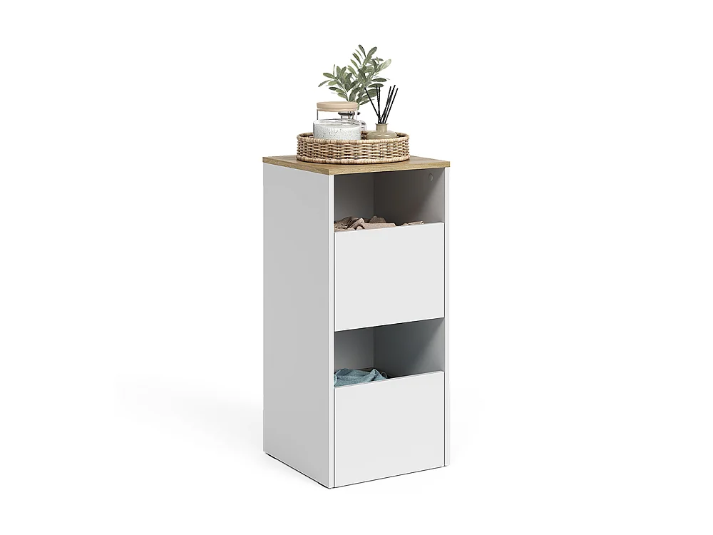 Wäscheschrank weiß/artisan-eiche 40.2x40.5x88.2 viktor