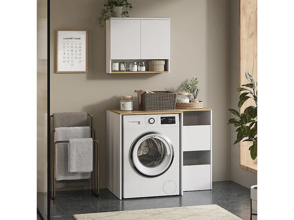 Wäscheschrank weiß/artisan-eiche 40.2x40.5x88.2 viktor