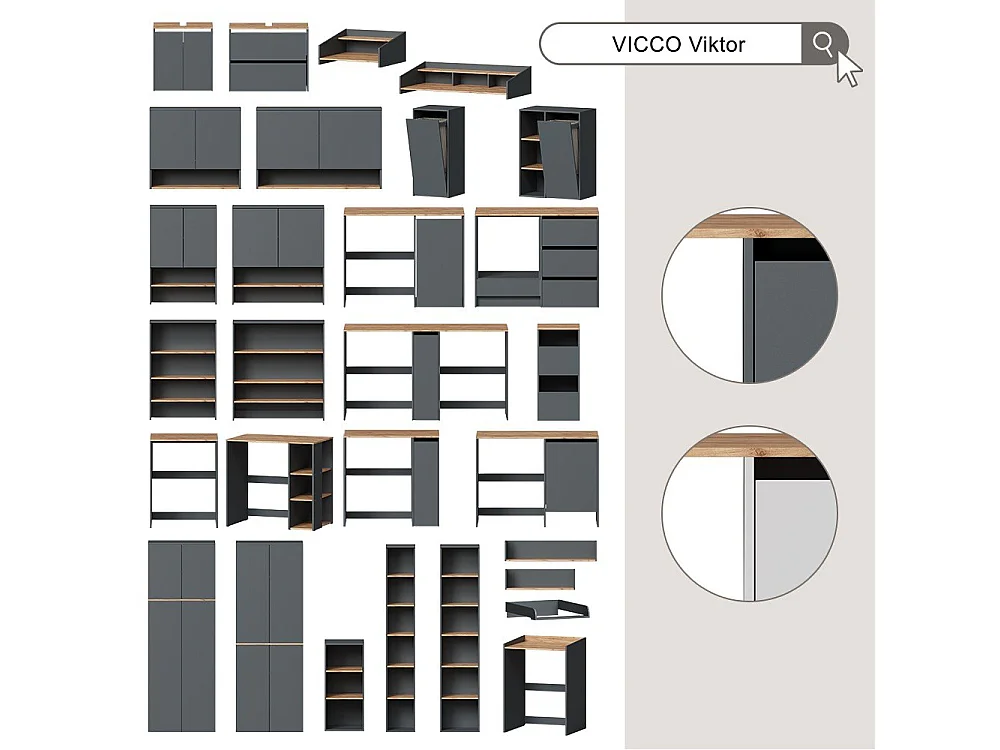 Wäscheschrank weiß/artisan-eiche 40.2x40.5x88.2 viktor
