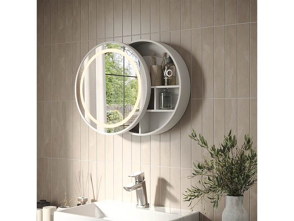Badkamerspiegelkast wit 50x13x50 silva