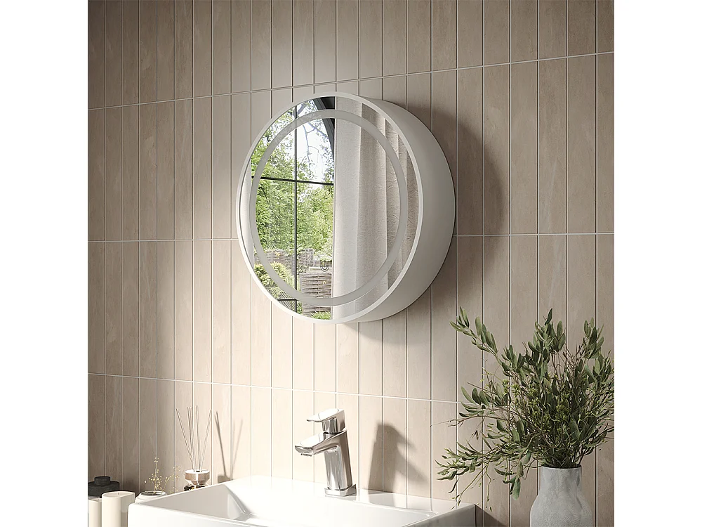 Badkamerspiegelkast wit 50x13x50 silva