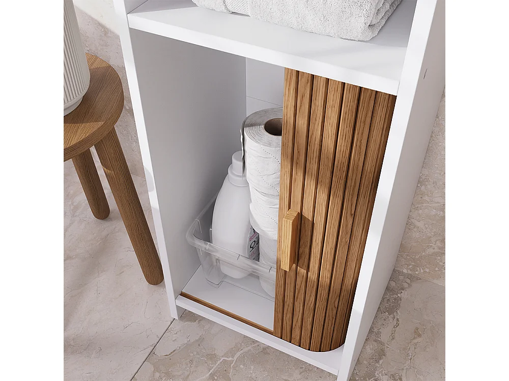 Midischrank eiche/weiß 34x30x72.5 norea